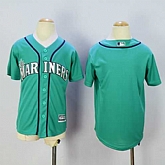 Youth Seattle Mariners Blank Green Cool Base Stitched MLB Jersey,baseball caps,new era cap wholesale,wholesale hats